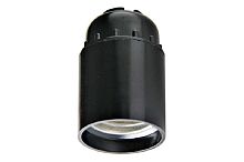 Патрон электрический карболит. UNIVersal E27 подвесной 4А 250В черный   картинка 